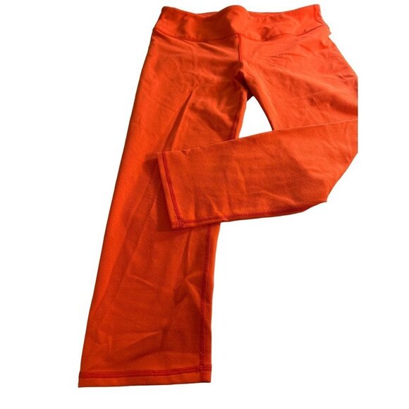 Fabletics Womens Orange Stretch Fitness Workout Capris Size S Please See Measure - Picture 3 of 4